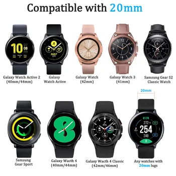 Fierbinte Strălucire Luminoasă Silicon Curea 20mm Pentru Samsung Galaxy Watch 4 40mm 44mm Galaxy Watch 4 classic 42mm 46mm Watchband Brățară 5