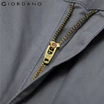 Giordano Bărbați Pantaloni High-tech la Mijlocul Naștere Scăzut Ușor Pantaloni 100% Bumbac Monofazate de Culoare Pantaloni de Vară 01112346 5
