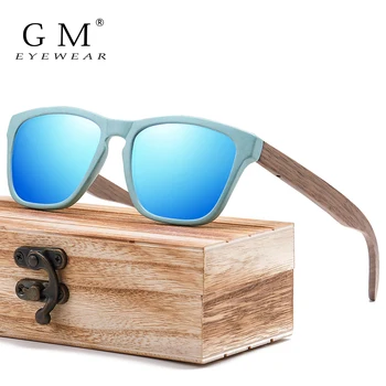 GM Polarizate din Lemn, Paie, ochelari de Soare pentru Femei și Bărbați Pot Fi Descompuse Material Natural S7006
