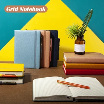 Grid/Condus de Notebook-uri Și Jurnale A5 Îngroșat Mare Super Cuadern Jurnal Planificator Grila de Carte,320pages,80GSM,din piele-Notepad,Carnet