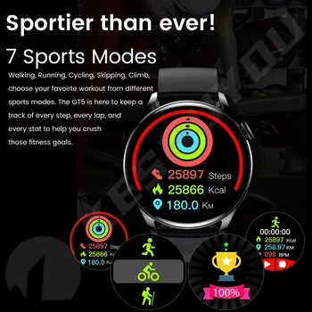 GT5 Ceas Inteligent Bărbați NFC Răspuns Apel Tracker de Fitness de Încărcare Wireless Femei Ceas Vreme DIY Dial pentru Huawei Telefon IOS Android 1