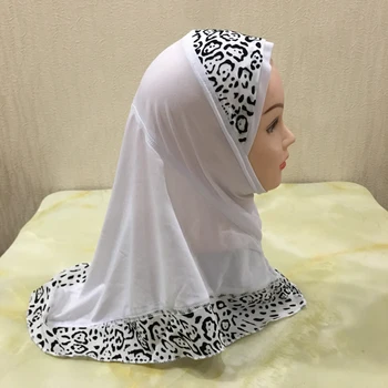 H083 frumoasă fată mică tipărit Al amira hijab a se potrivi 2-7 ani copii vechi trage pe islamice eșarfă văl