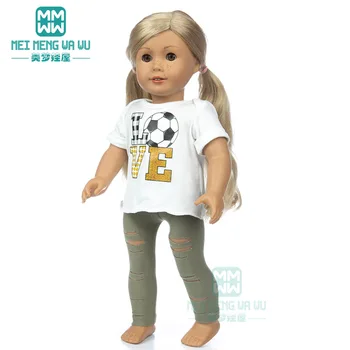 Haine pentru păpuși se potrivește 43 cm jucarie nou-născut papusa 18inch American doll OG fata de moda Sport, casual, costume