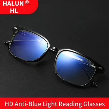HALUN HL Pătrat Clasice Anti-Blu-ray Ochelari de Citit Bărbați HD Lentile de Moda Nit Ochelari Femei 1701 0