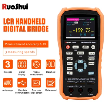 Handheld LCR-Metru Digital Bridge Capacitate Inductanță, Rezistență Multimetru Tester ESR Calibrare Cu USB Super-Condensator