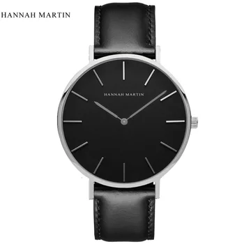 Hannah Martin Brand de Lux Ceasuri Bărbați Femei Neutru Moda Casual Ceas din Piele de Nailon Cuarț Încheietura ceas relogio masculino 1