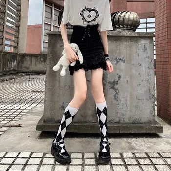 Harajuku Lingge Bumbac Pur Șosete Vițel de sex Feminin Șosete până la Genunchi Retro Lolita JK Modelarea Ciorapi Pentru Femei JK Mult Șosete Calde