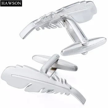 HAWSON Stil la Modă Butoni Elegant Pene Mat cu Rodiu butoni pentru Barbati franceză Tricouri Accesoriu 1