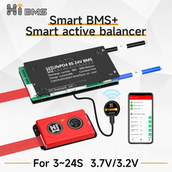HIBMS Inteligente BMS 4S Lifepo4 BMS 8S 24V 16 48V Active de Echilibrare Lifepo4 Egalizator Activ BMS Circuit de Protecție RV Invertor Solar