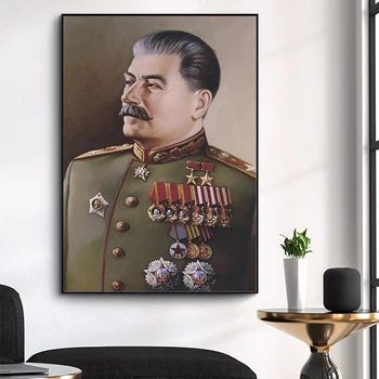 High-Definition Pe Marele Lider Iosif Stalin Portret De Perete De Arta Pictura In Ulei Poster Living Home Decor De Arta