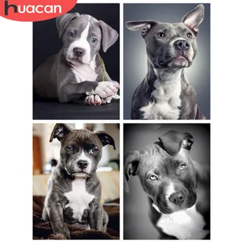 HUACAN 5D Diamant Tabloul Complet Pătrat Imagine Câine cruciulițe Gherghef Broderie Animal Stras Decorare Pictura