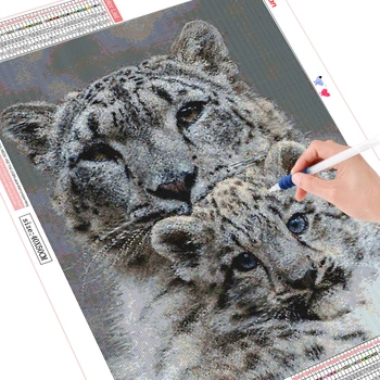 HUACAN 5D Diy Meșteșug Diamant Pictura Animal Diamant Broderie Cusatura Cruce Leopard Mozaic Vânzare Decor Pentru Casa 1