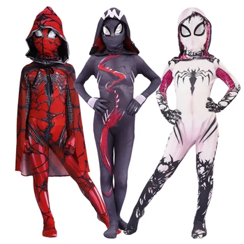 Imprimare 3D Spider-Gwen Stacy Spandex, Lycra Zentai Costum pentru Halloween Cosplay Femela Păianjen Costum pentru Copii Costume