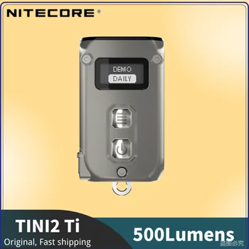INCARCATOR Tini2 Ti Breloc Lumina 500Lumens de Tip C Reîncărcabilă EDC Compact Aliaj de Titan CONDUS Flshlight