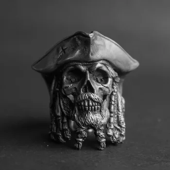 Inel de epocă piratii din caraibe căpitanul craniu goth punk locomotiva bărbați hip-hop, rock, bijuterii en-gros
