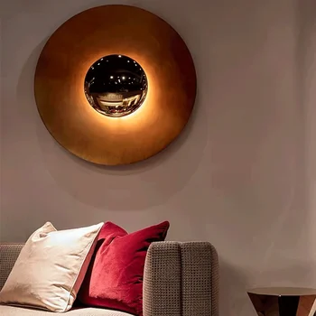 Interior Minimalist Modern Designer Lampă cu LED-uri Pridvor Dormitor Noptieră Iluminat Decor Rotund Fundal Creative OZN Sconces Perete