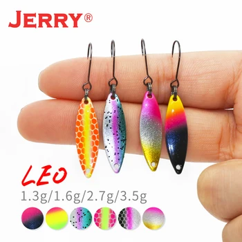Jerry Leo Ultralight Metal Pescuit Păstrăv Linguri Micro Fâlfâind din Alamă Atrage 1.6 - 3.5 g Strălucitoare UV Culoare Spinner Bait Pesca