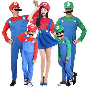 Joc Anime Super Luigi Mari Frații Cosplay Salopeta De Familie Adulți Copii Costum De Halloween Rochie Costum
