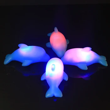 Jucarii pentru copii Delfin Aprinde Jucăria de Baie Copii Jucarii de Apa LED-uri Stralucitoare jucării toddler Luminos Plaja Piscina Duș Joc pentru Copii Cadouri