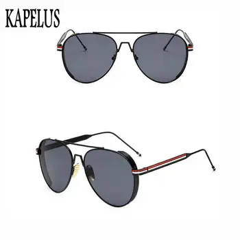 KAPELUS Clasic pentru Bărbați ochelari de Soare Polarizat Bărbați Metal Gros Margine ochelari de Soare Thom ochelari de Soare UV 400