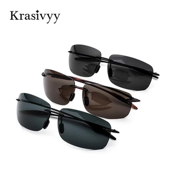 Krasivyy BRAND 2020 Nou TR90 fără ramă de ochelari de Soare pentru Bărbați de Înaltă Calitate Nylon Lentila Pătrat de Conducere Ochelari de Soare Oculos De Atât 4