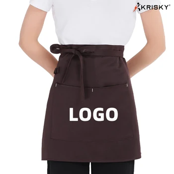 KRISKY Personalizate Bucătărie Jumătate Șorț de Chelner Chelnerita Cu Pix Special de Buzunar Personalizate Logo-ul Personalizat de Litere Numele Șorțuri