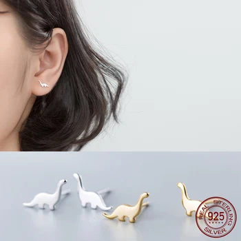 La Monada Animal Dinozaur Coreean Minimalist Femei Cercei Argint 925 Stud Bine În Bijuterii Argint 925 Cercei Stud Pentru Femei
