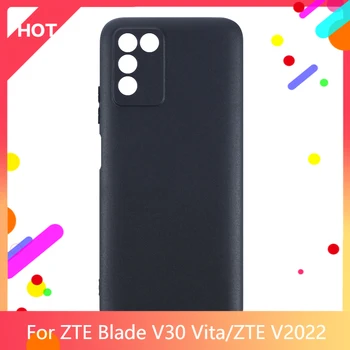 Lama V30 Vita Caz Mat Silicon Moale TPU Capacul din Spate Pentru ZTE Blade V30 Vita ZTE V2022 Slim Caz Telefon rezistent la șocuri