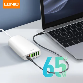 LDNIO 65W Încărcător USB Încărcător Rapid 3.0 Rapid de Încărcare Telefon Mobil Adaptor Pentru Telefon Pad Macbook Tableta Laptop Încărcător Mobil