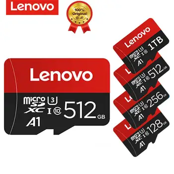 Lenovo Card Micro SD pentru Carduri de Memorie Flash de 64GB, 128GB 256GB 512GB 32GB 128 GB MicroSD Clasa 10 de Viteză Mare Microsd Card TF