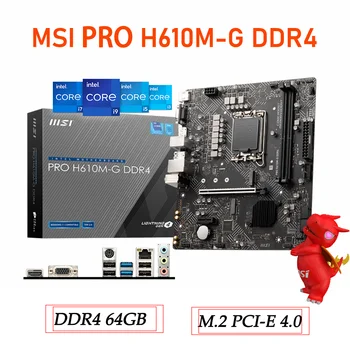 LGA 1700 MSI H610M-G DDR4 Placa de baza Suport DDR4 Intel 12-Gen PROCESOR Desktop Intel H610 Placa de baza LGA1700 Noi PCIe 4.0 Nou
