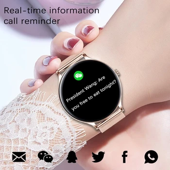LIGE 2021 Noi Femeile Ceas Inteligent Femei de Moda Ceas de Ritm Cardiac Somn de Monitorizare Pentru Android IOS Impermeabil Doamnelor Smartwatch+Cutie 1