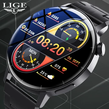 LIGE Bluetooth Apel AMOLED Smartwatch 2022 Temperatura Corpului Detectarea de Afaceri Ceas Pentru Bărbați Ceas Inteligent Baterie de Mare Capacitate