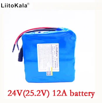 Liitokala 6s6p 24v 25.2 v 12Ah acumulator 18650 litiu - ion baterie portabil de alimentare de rezervă pcb + 24v (25.2 v) 2a încărcător de baterie. 2