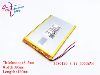 Litru de energie a bateriei 1buc/lot 3580120 3.7 V 5000MAH Li-ion baterie pentru tableta pc de 7 inch, 8 inch 9inch Bateriei Tabletei interior 2