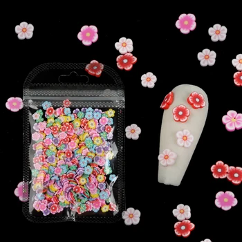 Lut Moale Mini Flori Nail Art Fulgi De Felii De Colorat De Primavara-Vara Unghii Accesorii Daisy Flori Lut Polimeric Felie De Decor