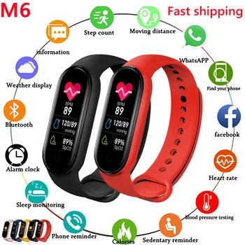M6 Ceas Inteligent Pentru Bărbați Tracker De Fitness Ceasuri M6 Smart Band Heart Rate Monitor De Sănătate, Fitness Brățară Pentru Telefon Mobil 0