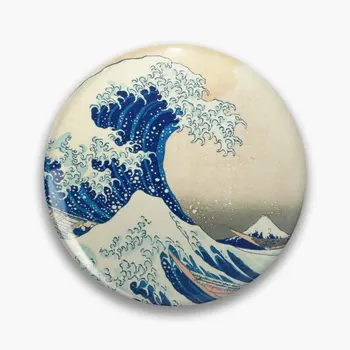 Marele Val Pe Kanagawa Personalizabil Moale Butonul Pin Metal Creative Iubitor De Bijuterii Cadou Pălărie Decor Femei Guler Amuzant Insigna