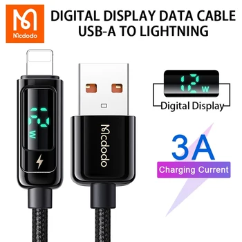 Mcdodo 12W 3A Încărcare Rapidă Cablu USB Lightning Pentru iPhone 13 12 11 Pro Max X XS XR 8 iPad iOS Digital Display Incarcator Cablu de Date