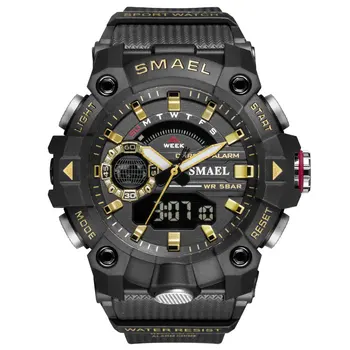 Mens Militare Ceasuri Sport 2022 Noi e SMAEL Brand Ceas Rezistent la socuri rezistent la apa 50M Led Digital Analog Cuarț Ceasuri de mana 3