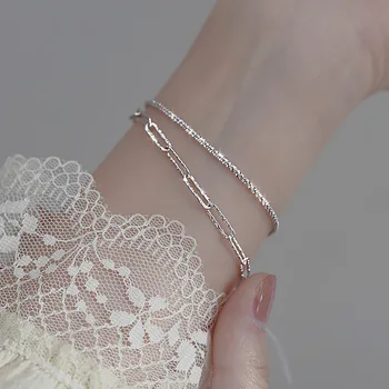 MEYRROYU Noi coreea Moda Placat cu Lanț Pearl Brățară Pentru Femei Fata de Lux Romantic Dulce Bijuterii Cadou de Petrecerea de Nunta pulseras 1