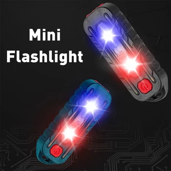 Mini Lanterna LED-uri USB Lumina Bicicleta Reîncărcabilă Portabil de Buzunar Lanterna Breloc Lampa Stop Bicicleta Flash de Lumină de Avertizare