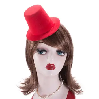 Mini Top Hat Înalt Om Femeile Petrecere de Nunta Fascinator Pălărie EVA 9cm Pălării Pălărie de Bază DIY Meșteșug Solid Femeile Dans Pălărie A006