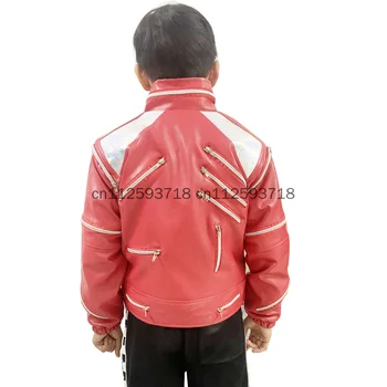 MJ Michael Jackson Bate-O Jachetă Roșie pentru Copii Costume 2