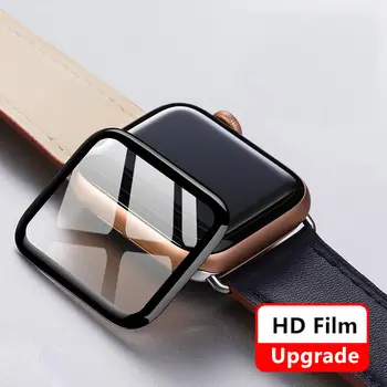 Moale de Sticlă Pentru Apple Watch seria 7 6 5 4 3 se 45mm 41mm 44mm 40mm 42mm 38mm 9D HD (Nu Călită) capac de Film iWatch Accesorii