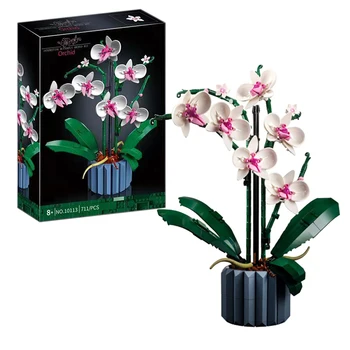 Moc Buchet Orhidee bloc de flori Suculente în Ghiveci Blocuri se POTRIVESC pentru 10311 Romantic Kit de Asamblare Constructii Jucărie fata cadou