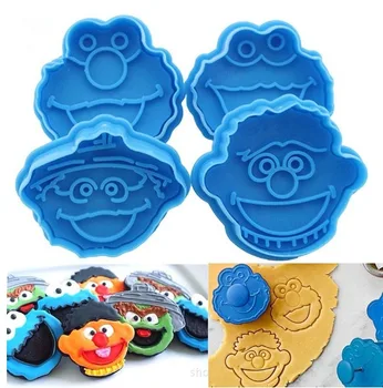 Moda 4BUC Copii Muppet Cookie Cutter Piston Biscuit Tort Fondant Elmo Ernie Monstru Prăjituri de Decorare descriere 100% Sutien