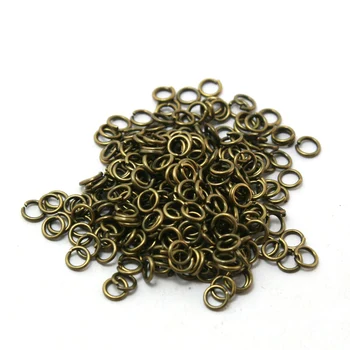 Moda fierbinte Aprox 1000pcs/lot Metal Deschide Sari inele bronz Antic 0.7X4mm Singur Bucle Sari Inele FQA002-77 0