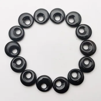 Moda negru agate 18mm gogo gogoasa margele din piatra naturala Pentru a Face Bijuterii Cercei Pandantiv Charm accesorii 24pc transport gratuit 3