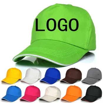 Moda Nou Logo-Ul Personalizat Broderie Șapcă De Baseball Casual Culoare Solidă Unisex Reglabil Hip Hop Pac Pac Adult